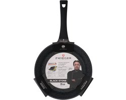 Zwieger Zwarte Steen Koekenpan 28 cm - Anti-aanbak, Graniet, Inductie