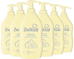 Zwitsal - Zeepvrije Wascrème - Baby - 6 x 400 ml