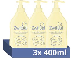 Zwitsal Zeepvrije Wasgel - Baby - helpt de natuurlijke huidbarrière te beschermen - 3 x 400 ml