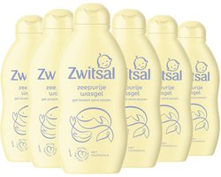 Zwitsal Zeepvrije Wasgel - Baby - helpt de natuurlijke huidbarrière te beschermen - 6 x 200 ml
