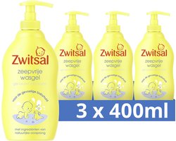 Zwitsal Zeepvrije Wasgel - Baby - met ingrediënten van natuurlijke oorsprong zonder SLES-sulfaat - 3 x 400 ml