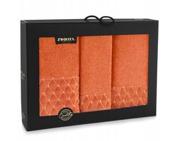 Zwoltex Oscar Koperkleurige Handdoekenset - 3 Stuks