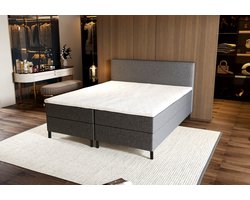 Zydante® - Boxspring - Londen met Opbergruimte - Bed - 120x200 cm - Antraciet