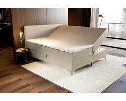 Zydante® - Boxspring - Londen met Opbergruimte - Bed - 180x200 cm - Beige
