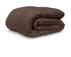 Zydante Dekbed Zonder Overtrek - Hoesloos Dekbed - Easy Dekbed - Tufted Curve - Bruin / 200x140