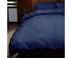 Zydante® Dekbedovertrek Emboss Crocodile 200x220 cm - Donkerblauw - met 2 Kussenslopen