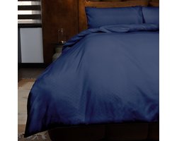 Zydante® Dekbedovertrek Emboss Rainbow 140x220 cm - Donkerblauw - met 1 Kussenslopen