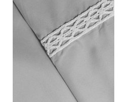 Zydante Dekbedovertrek - Hotel Home Collection - Dorothy - Zilver Grijs / 200x200