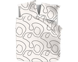 Zydante® Dekbedovertrek Printed 140x200/220 cm - Doodles - met 1 Kussenslop
