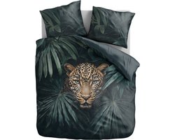 Zydante Dekbedovertrek Set 140x200/220cm – Dekbedhoes met Print – met 1 Kussensloop - Jungle Majesty Leopard