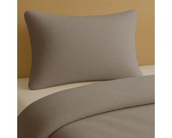 Zydante® Dekbedovertrek Teddy 240x220 cm - Cashew - met 2 Kussenslopen
