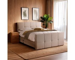 Zydante® - Elektrische Boxspring - Torino - 160x210cm Taupe