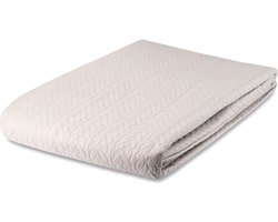Zydante Home Bedsprei 220x240 cm – Inclusief 2 Kussenslopen 60x70 cm – 2-Persoons – Beige Rope