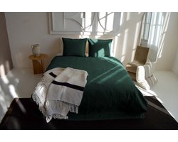 Zydante Home Bedsprei 220x240 cm – Inclusief 2 Kussenslopen 60x70 cm – 2-Persoons – Dark Green Flowers