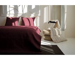 Zydante Home® Bedsprei Incl. 2 Hoezen -Bordeaux Rood Royal - 220x240 cm + 2 * 60x70 cm