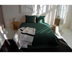 Zydante Home® Bedsprei Incl. 2 Hoezen -Dark Green Flowers - 220x240 cm + 2 * 60x70 cm