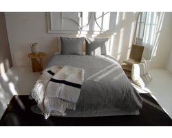 Zydante Home® Bedsprei Incl. 2 Hoezen -Zilver Flowers - 220x240 cm + 2 * 60x70 cm