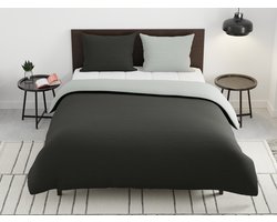 Zydante Swisstech® - Dekbedovertrekset - Omkeerbaar - Antraciet & Wit - 240x200/220 cm