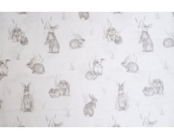 Zydante Swisstech® - Dekbedovertrekset - The Cotton Collection - White Bunny - 200x200/220 + 2*60x70 cm