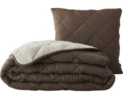 Zydante Swisstech - Kussen en dekbed in 1 - Magic Pillow - Bruin / 200x140