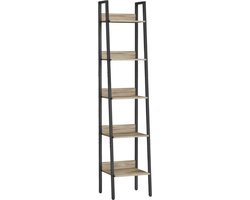 Zylo® Ladderrek - Ladderkast - Ladder Rek - Camelbruin en Zwart - ‎31cm x 34cm x 170cm