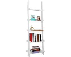 Zylo® Ladderrek - Ladderkast - Ladder Rek - Wit - ‎37cm x 64cm x 180cm