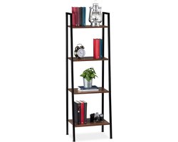 Zylo® Ladderrek - Ladderkast - Ladder Rek - Zwart - ‎32cm x 44cm x 136cm