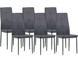Zylo® Stoelen 6 Stuks - Stoelen - ‎14.5 x 30 x 120.5 cm - Grijs