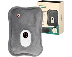 Zylo® Warmtekussen Oplaadbaar - Warmtekussen Elektrisch - Warmtekussen Draadloos - Duurzaam met Hoes - 18x26x18cm - Grijs