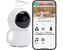 Zyrex® Babyfoon Met Camera - Babyfoon - Wit - 15cm x 14cm x 10cm