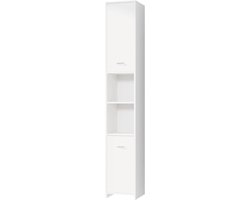 Zyrex® Kolomkast Staand - Opbergkast - Kast - Wit - 30cm x 30cm x 180cm