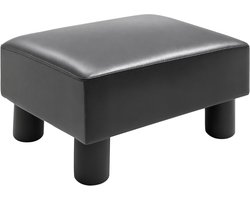 Zyrex® Voetenbankje of poef - Voetenbankje - Poef - Hockers en poefen - Zwart - 40cm x 30cm x 24cm