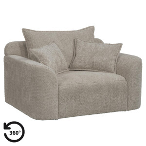 20% korting - Leen Bakker - Draaibare Loveseat Elsa - Anthology - Stof - Beige - 99x128x84 Cm