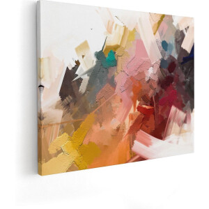 Artaza Canvas Schilderij Abstracte Kunst - Kleurrijke Olieverf - 50x40 - Foto Op Canvas - Canvas Print