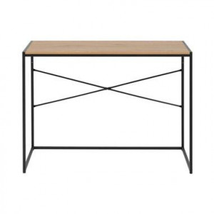 Bureau Jaxx - naturel/zwart - 75x100x45 cm - Leen Bakker