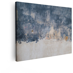 Artaza Canvas Schilderij Abstract - 80x60 cm - Wanddecoratie Industrieel - Muurdecoratie Modern - Decoratie Beige Textuur - Schilderijen Op Canvas