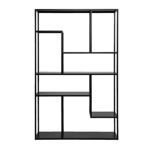 Leen Bakker - Vakkenkast Stan - - 188x120x35 Cm - Metaal - Zwart