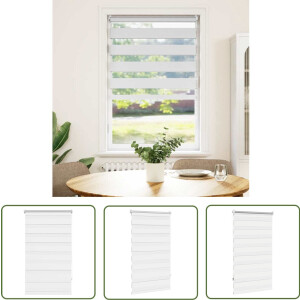 vidaXL Rolgordijn - Duo Rolgordijn - Duo Rolgordijn 90x150cm Wit - Zonwering - Raamdecoratie - Woondecoratie