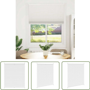 vidaXL Jaloezie - Plisseescherm - Plisséjaloezie 100x100 cm wit - Raamdecoratie - Zonwering - Visuele Bescherming