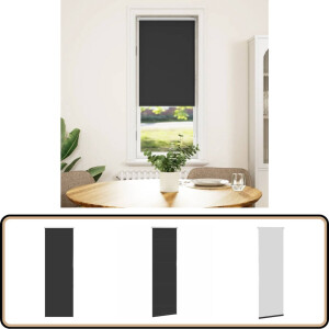vidaXL Rolgordijn - 50x150 cm - Verduisterend - Zwart Rolgordijnen - Blackout Gordijnen - Privacy Gordijnen - Lichtwerende Gordijnen - Kamerscherm
