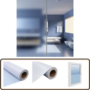 vidaXL Privacyfolie Melkglas Zelfklevend 0,9x20m Privacyfolie - Raamdecoratie - Raamfolie - Glasafscherming - Zonwering
