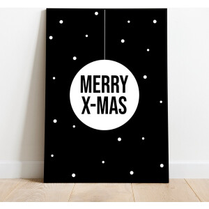 Label2X Poster - Merry Xmas - 40 X 30 Cm - Multicolor