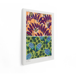Artaza Canvas Schilderij Bloemen - 90x120 cm - Wanddecoratie Art Deco - Muurdecoratie Vintage Séguy - Decoratie Kleurrijk Patroon