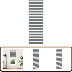 vidaXL Zebra rolgordijn - 80x200 cm - Donkergrijs Zebra Gordijn - Rol Gordijn - Donkere Gordijnen - Privacy Gordijn - Lichtregulerende Gordijnen