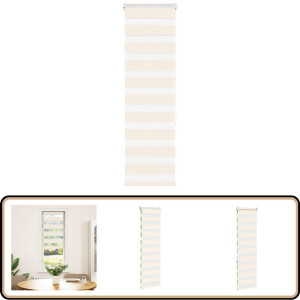 vidaXL Zebra Rolgordijn - 50x150 cm - Marmer Beige Zebra Gordijn - Rolgordijn - Raamdecoratie - Privacy Screen - Licht Regelaar