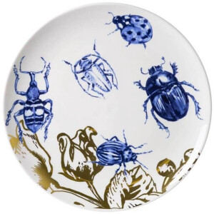 Heinen Delfts Blauw - Wandbord Insecten - Kevers - Keramiek - 26 cm