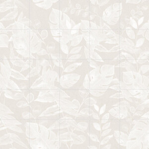 IXXI Watercolour botanical foliage neutral, Bloomery Decor - 100 x 100 cm - Gratis ophangtool - Grote wanddecoratie en posters - Aquarel, Naturalisme