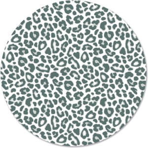 Label2X - Muurcirkel leopard green - Ø 100 cm - Dibond - Multicolor - Wandcirkel - Rond Schilderij - Muurdecoratie Cirkel - Wandecoratie rond - Decoratie voor woonkamer of slaapkamer