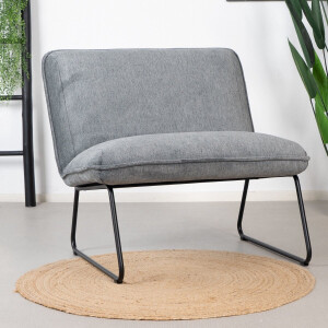 Bronx71® Scandinavische fauteuil Merle antraciet stof gemêleerd