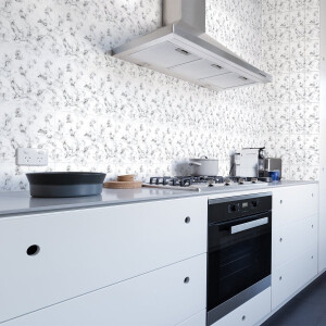 Zelfklevende tegelmuurstickers voor keuken en badkamer - 60 zwart-witte tegelstickers met marmerlook - 60 stickers van 15x15 cm